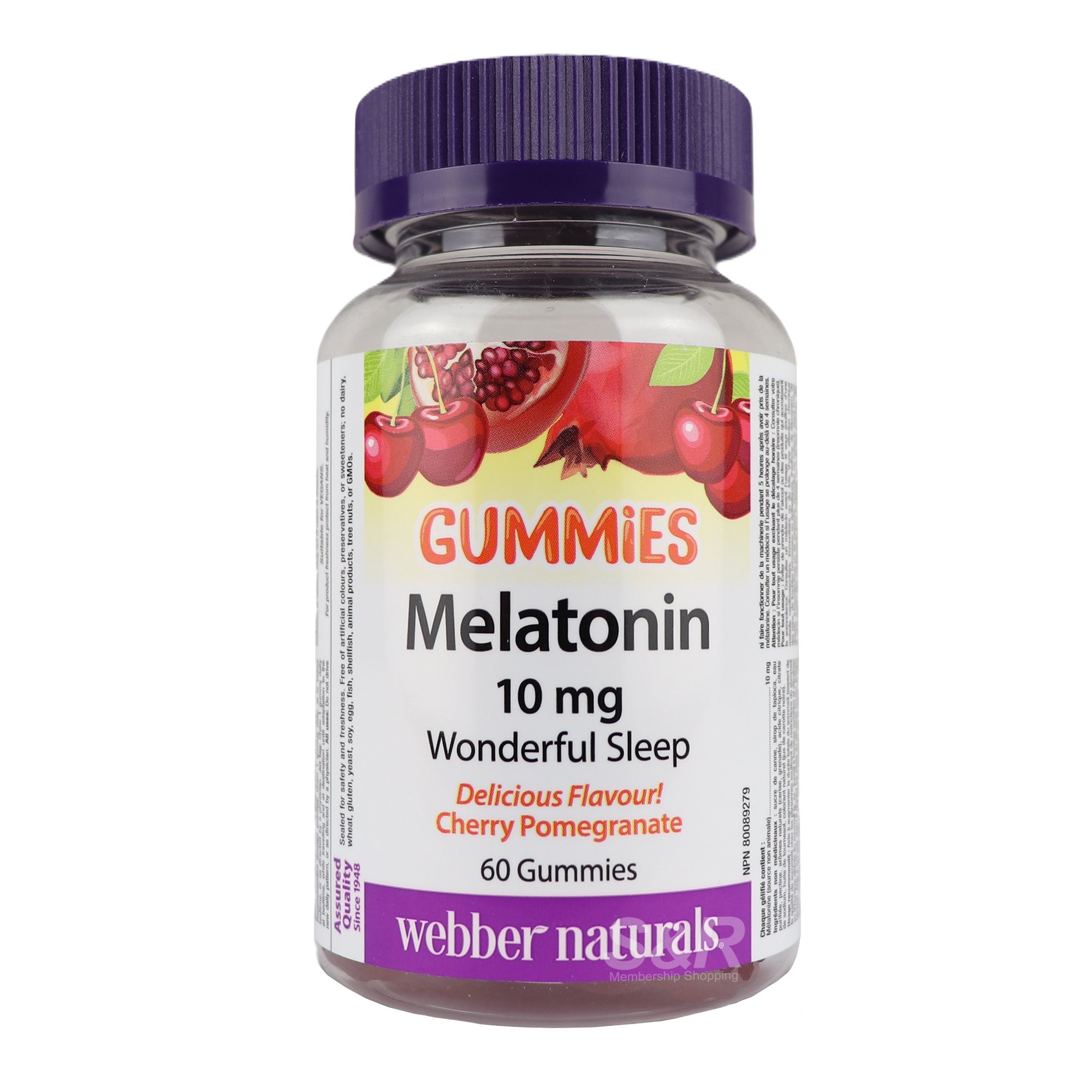 Webber Naturals Melatonin 60gummies